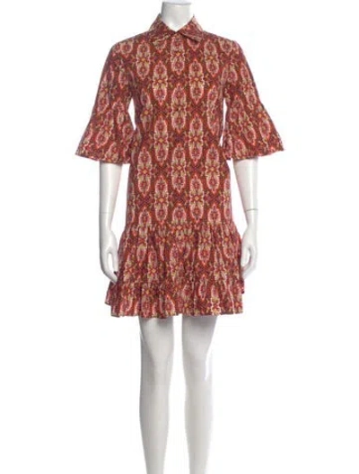 Pre-owned La Doublej Printed Mini Dress In White