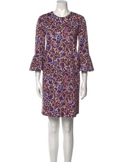 Pre-owned La Doublej Printed Mini Dress In White