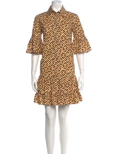 Pre-owned La Doublej Printed Mini Dress In Yellow