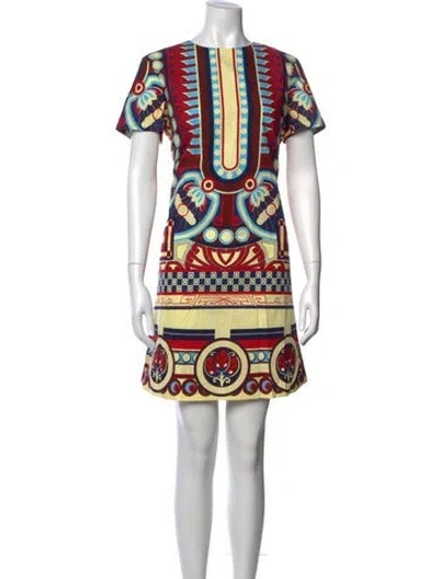 Pre-owned La Doublej Printed Mini Dress In Yellow