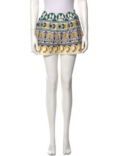 Pre-owned La Doublej Printed Mini Shorts In Black