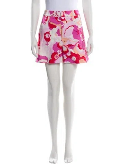 Pre-owned La Doublej Printed Mini Shorts In Pink