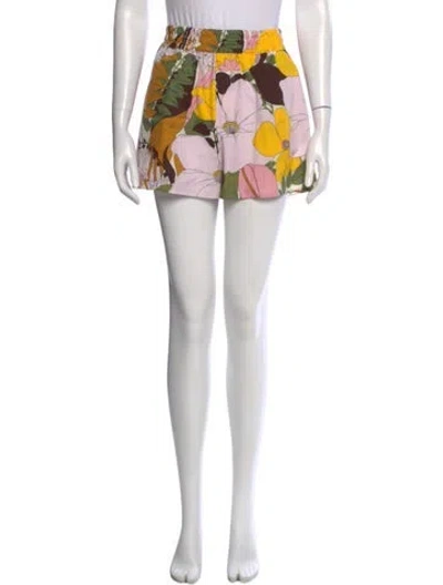 Pre-owned La Doublej Printed Mini Shorts In White