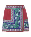 La Doublej Foulard Floral Mini Skirt In Red