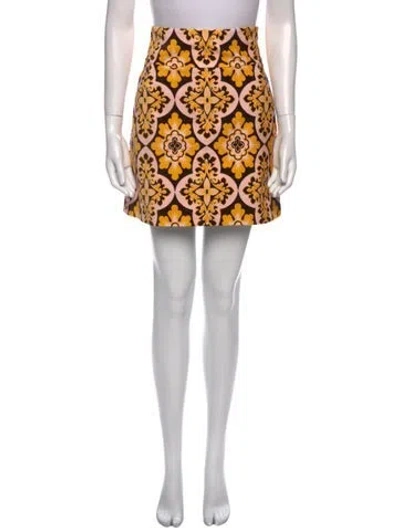 Pre-owned La Doublej Printed Mini Skirt In Multi