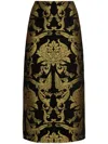 La Doublej Printed Pencil Skirt In Black