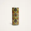 La Doublej Printed Pillar Candle In Ananas Yellow