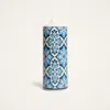 La Doublej Palazzo Printed Pillar Candle In Palazzo Blue