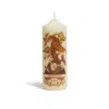 La Doublej Printed Pillar Candle In The Dragon Multicolor