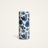 La Doublej Wild Bird Printed Pillar Candle In Wildbird Blue