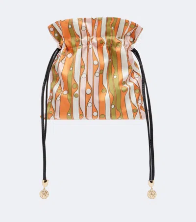 La Doublej Printed Pouch In Blue