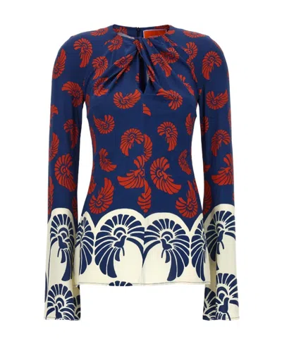 La Doublej La Double J 'superflare' Blouse In Multicolor