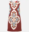 La Doublej Printed Satin Shift Dress In Multi