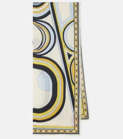La Doublej Printed Scarf In Blue