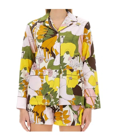 LA DOUBLEJ LA DOUBLEJ FLORAL HAMMOCK BLOUSE