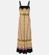 La Doublej Printed Silk Crêpe De Chine Maxi Dress In Multi