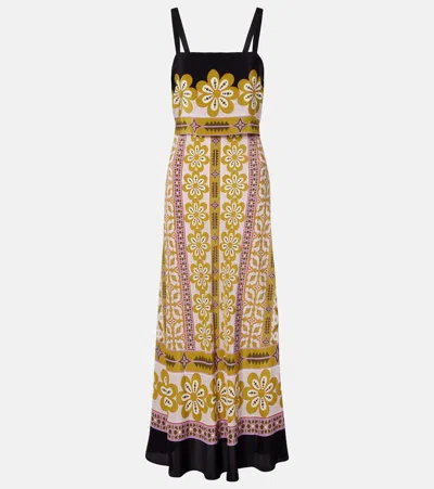 La Doublej Printed Silk Crêpe De Chine Maxi Dress In Multi