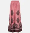 LA DOUBLEJ PRINTED SILK PALAZZO PANTS