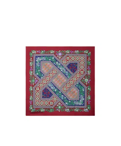 La Doublej Printed Silk Twill Scarf In Multi