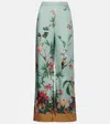 La Doublej Printed Silk Twill Wide-leg Pants In Multi