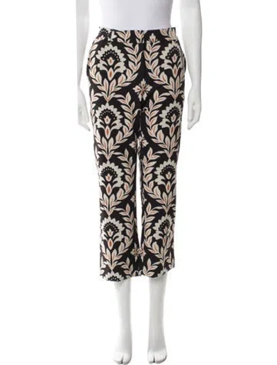 Pre-owned La Doublej Printed Straight Leg Pants In Black