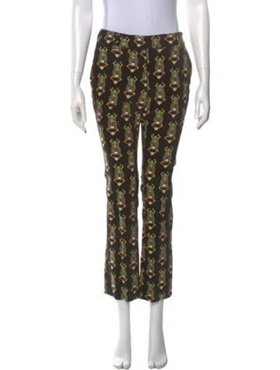 Pre-owned La Doublej Printed Straight Leg Pants In Multi