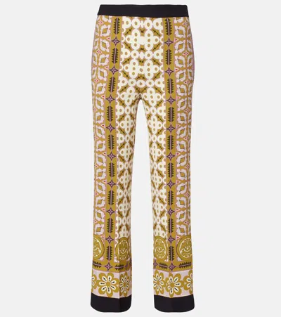 LA DOUBLEJ PRINTED STRAIGHT PANTS