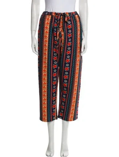 Pre-owned La Doublej Printed Sweatpants In Blue