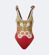 La Doublej Printed Swimsuit In Multi