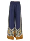 La Doublej La Double J Printed Silk-twill Trousers In White