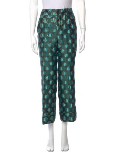 Pre-owned La Doublej Printed Wide Leg Pants In Gray