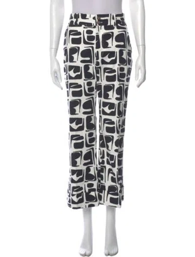 Pre-owned La Doublej Printed Wide Leg Pants In Multi