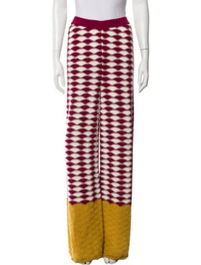 Pre-owned La Doublej Printed Wide Leg Pants In Multi