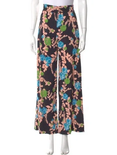 Pre-owned La Doublej Printed Wide Leg Pants In Multi
