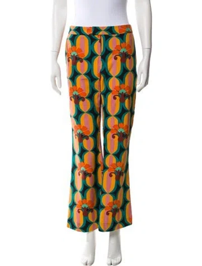 Pre-owned La Doublej Printed Wide Leg Pants In Multi
