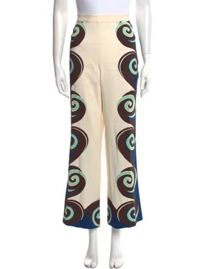 Pre-owned La Doublej Printed Wide Leg Pants In Neutral