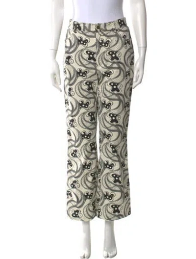 Pre-owned La Doublej Printed Wide Leg Pants In Neutral
