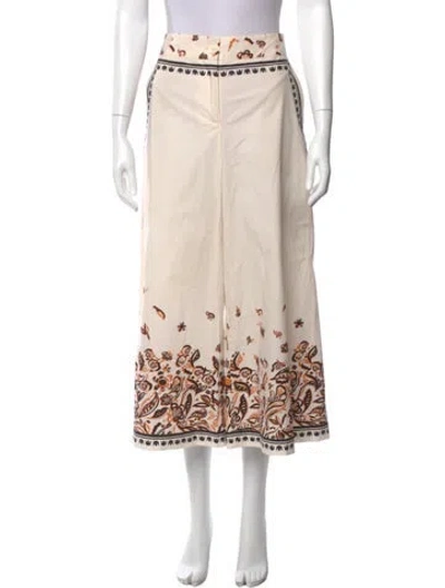 Pre-owned La Doublej Printed Wide Leg Pants In Neutrals