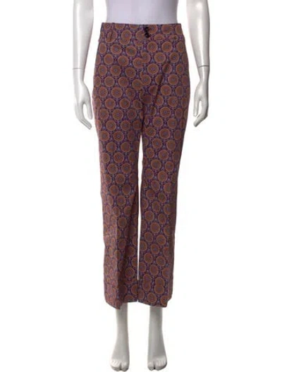 Pre-owned La Doublej Printed Wide Leg Pants In Purple