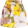 La Doublej Pull-up Shorts In Pineapple Sunflower White