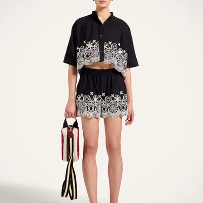 La Doublej Pull-up Shorts In Black