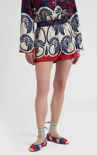 La Doublej Pull-up Shorts In Palmetto Placée Navy