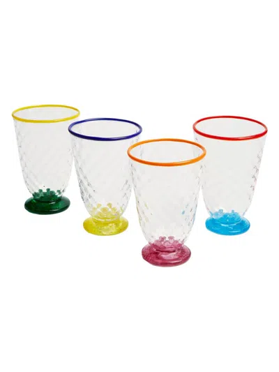 La Doublej Quilted Glasses Set Of 4 In Multi
