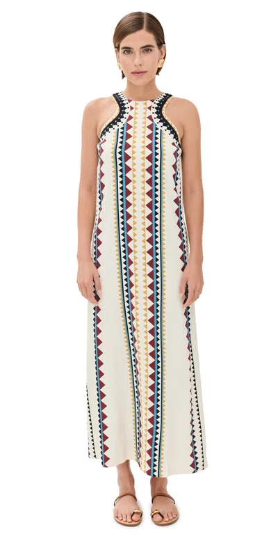 La Doublej La Double J Racer Printed Maxi Dress In Multicoloured