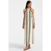 La Doublej La Double J Racer Printed Maxi Dress In Doric Placée Cream