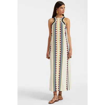 La Doublej La Double J Racer Printed Maxi Dress In Multicoloured