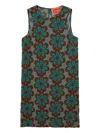 La Doublej Racer Floral-print Mini Dress In Multi