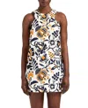 La Doublej Racer Floral-print Mini Dress In Multi