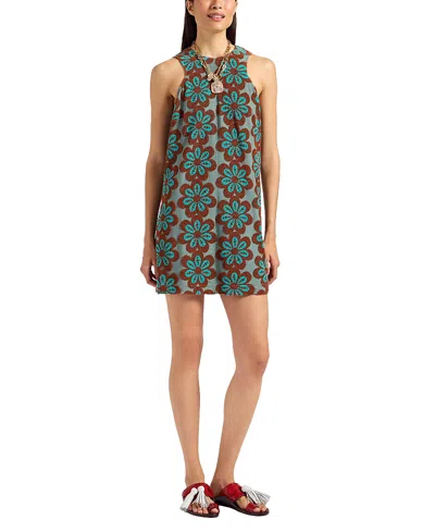 La Doublej Racer Floral-print Mini Dress In Multi