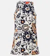 La Doublej Racer Printed Cotton Poplin Minidress In Multi